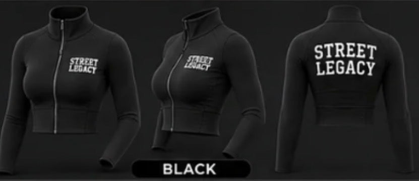 Zip-Up Crop Top Set