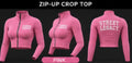 Zip-Up Crop Top Set
