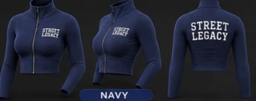 Zip-Up Crop Top Set